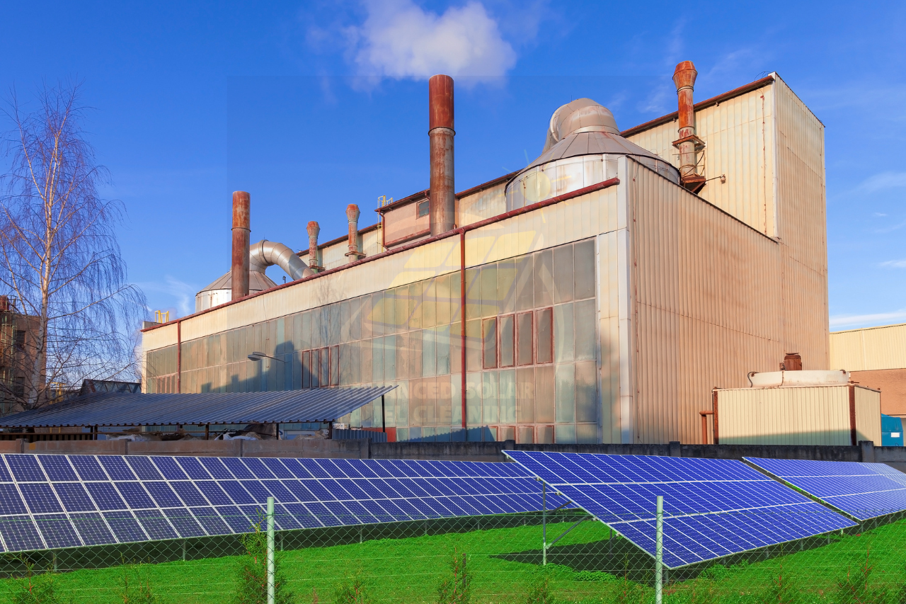 factory with solar panel